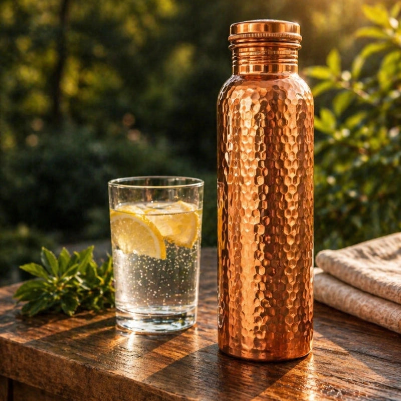 Gourde en Cuivre – Maelune™ | L’Eau Purifiée Naturellement, Sans Plastique