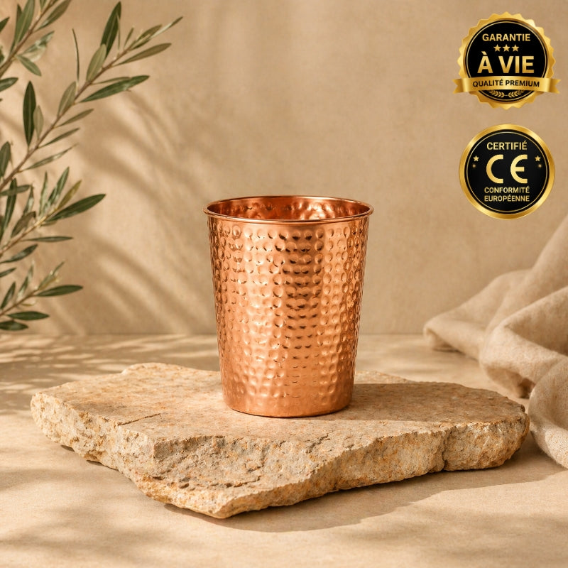 Verre en cuivre martelé Maelune