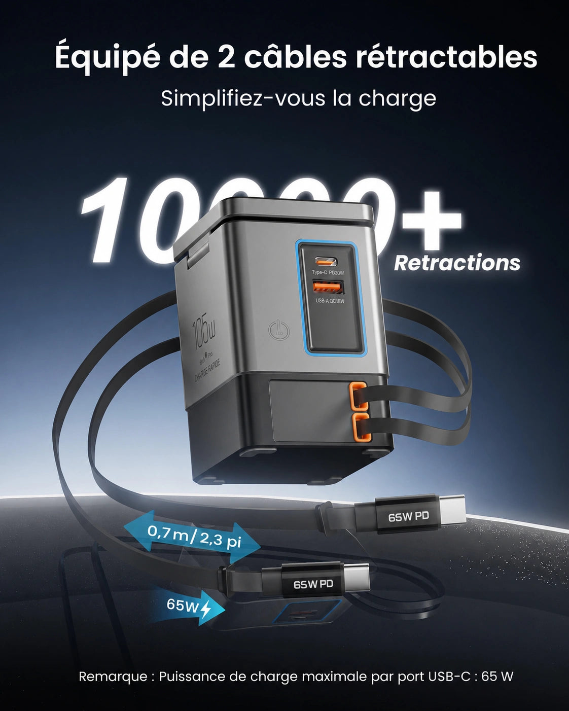 Station de Charge Rapide 105W — MAELUNE Nexus