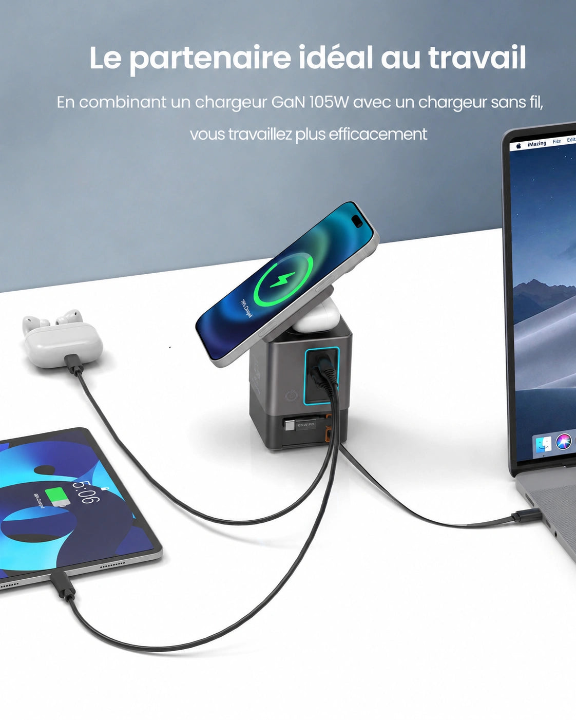 Station de Charge Rapide 105W — MAELUNE Nexus