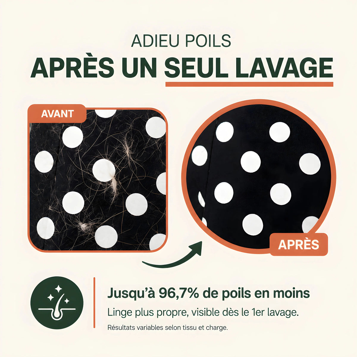 La poudre qui retire les poils d'animaux dès 30°C
