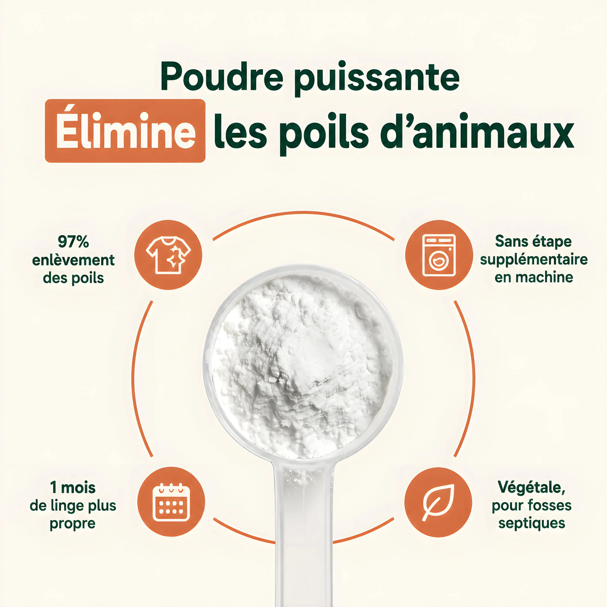 La poudre qui retire les poils d'animaux dès 30°C