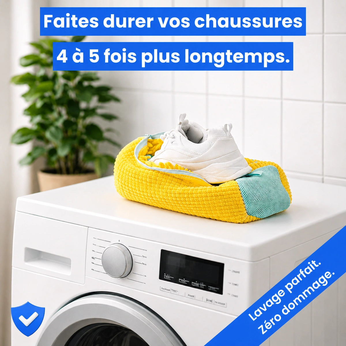 Protège-chaussures Maelune pour éviter d'abîmer vos chaussures en machine, en tissu durable et facile à utiliser.