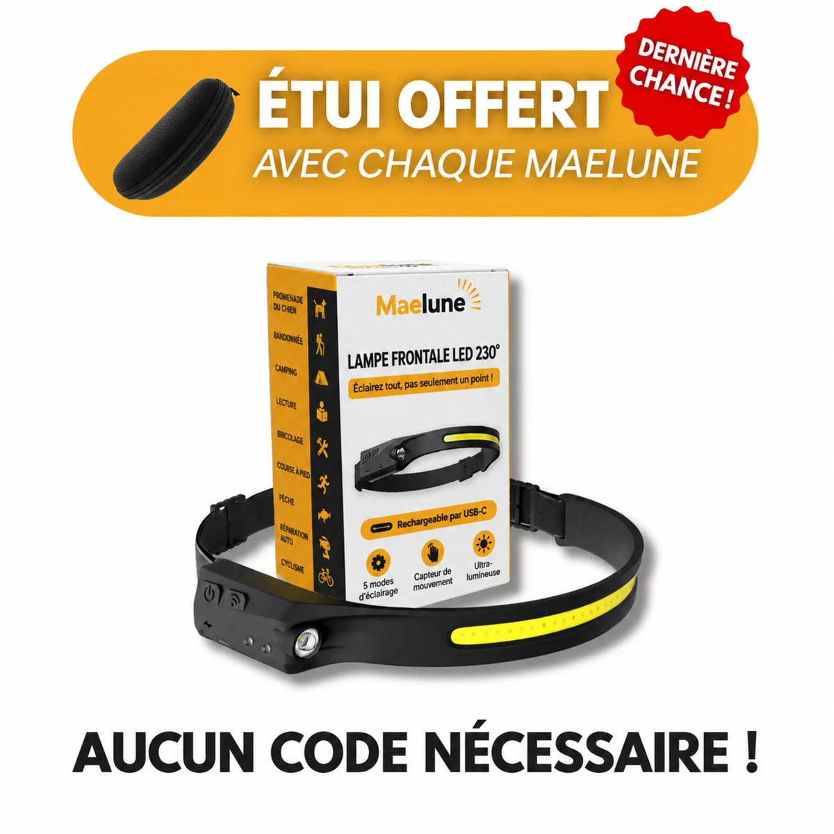 MaeluneLight Lampe frontale